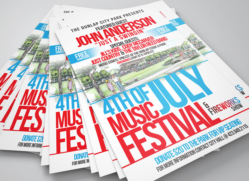 City of Dunlap 2015 Music Festival Poster