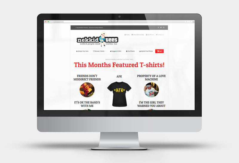 NekkidTees.com Website